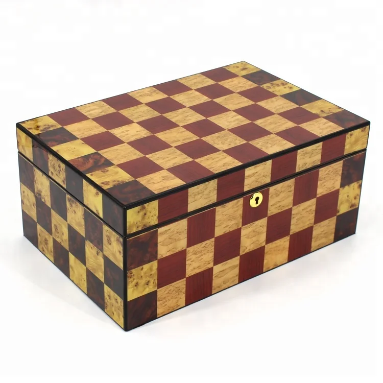 

Elegant Premium Quality Wooden Cuban Cigars Packaging Storage Humidor Box