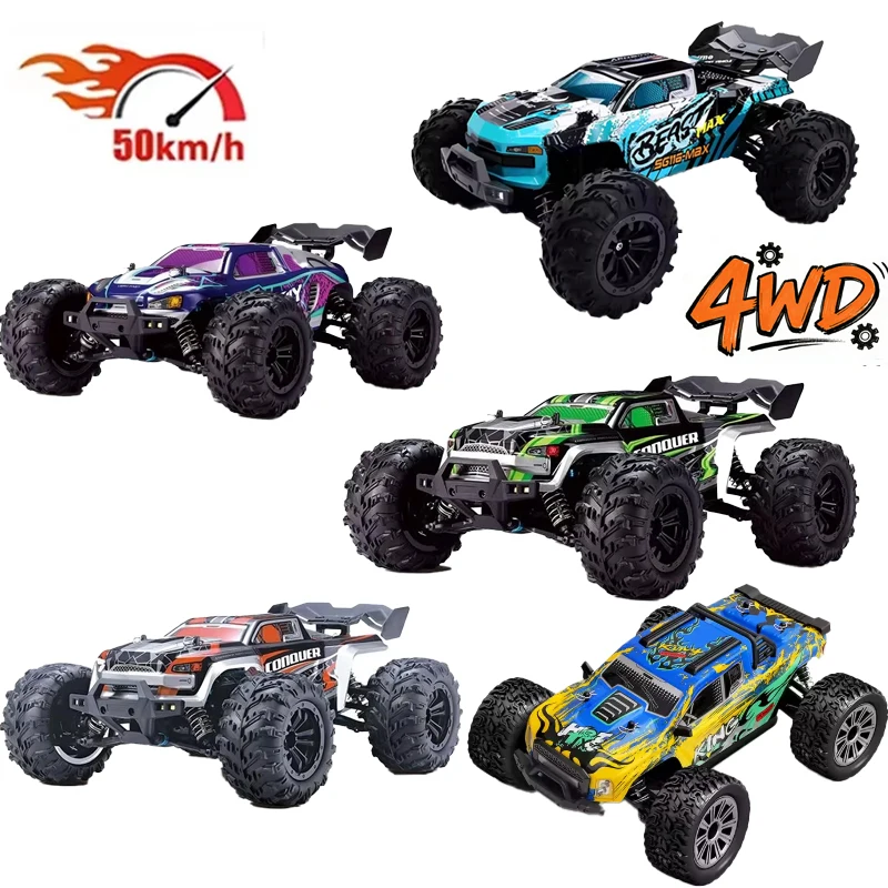 

1:16 50KM/H 4WD RC Car with LED Remote Control Cars High Speed Drift Monster Truck for Kids Vs Wltoys 144001 Toys For Kid Gifts
