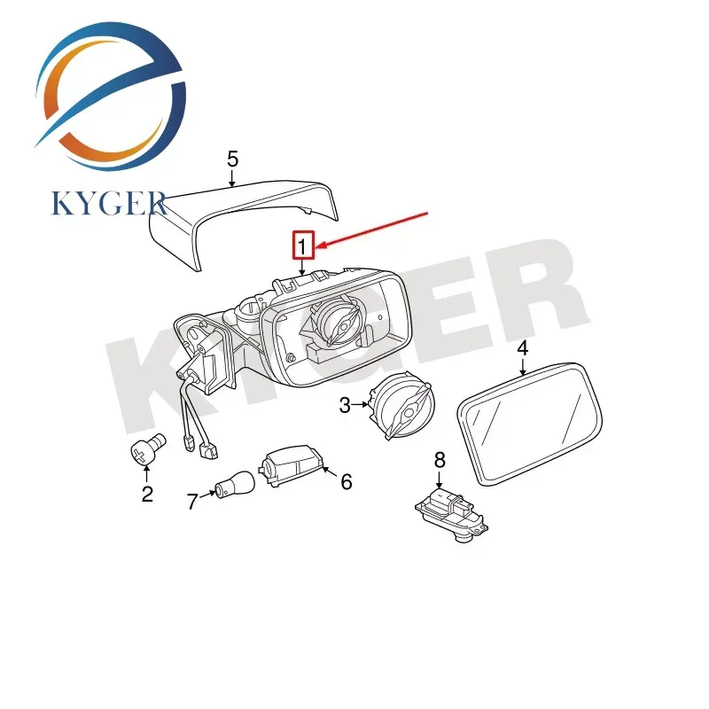 Suitable for Land Rover Discovery Range Rover Right Reverse Mirror Holder LR0131760 LR041881 High Quality Auto Parts