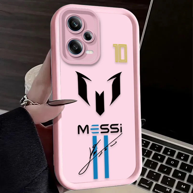 M-messi C-cR7-R-Ronaldos حافظة ناعمة لهاتف Xiaomi Redmi Note 13 14 12 11 Pro Plus 5G 12S 11S 10s 10 9 Redmi 14C 13C 12C 12 4G A3 A3X