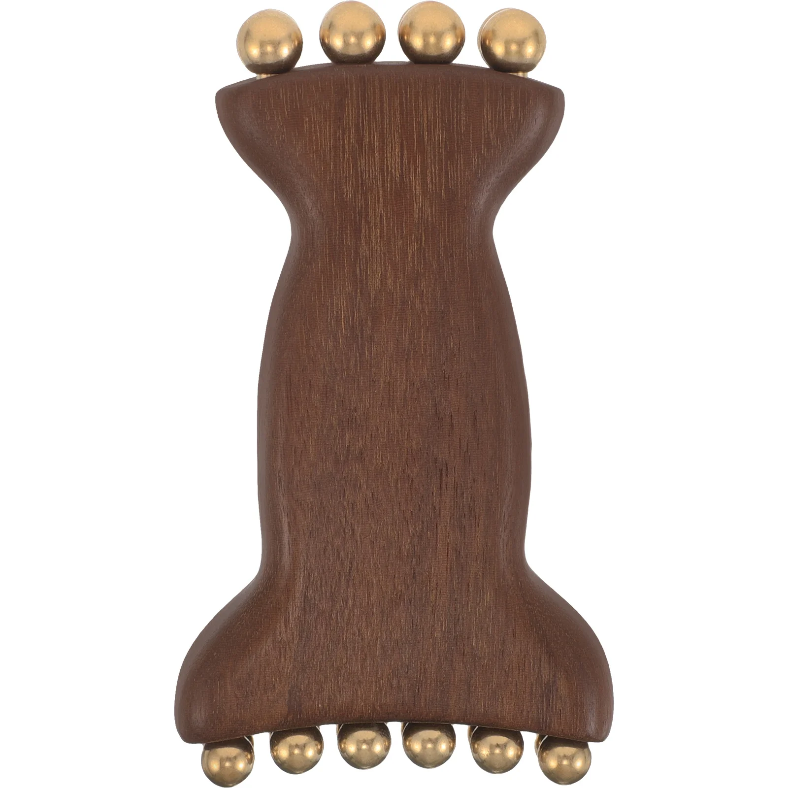 木製フェイシャルマッサージャー：天然素材の手作りマッサージツール、顔、首、体用ビーズ付き - ポータブルな手動かっさ（グアシャ）スキンケア用