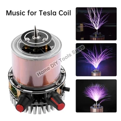 Mini Tesla Coil Double Class-E Solid State Tesla Coil Artificial Lightning DC 12-50V Bluetooth Electric Arc Generator