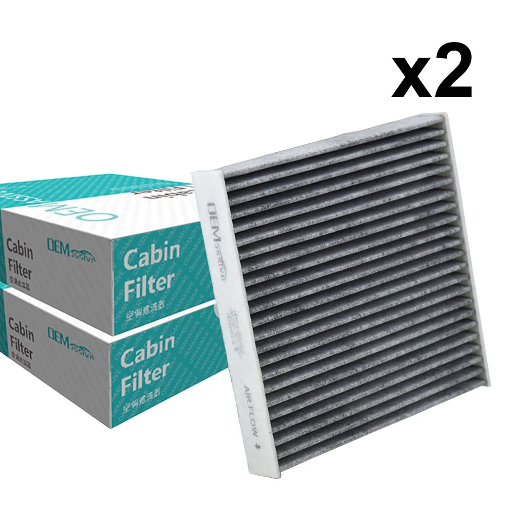 2x Car Pollen Cabin Air Conditioning Filter Activated Carbon 80292-TF0-G01 80291-TF0-E01 For Honda City CR-Z Fit 3 HR-V Insight images - 6