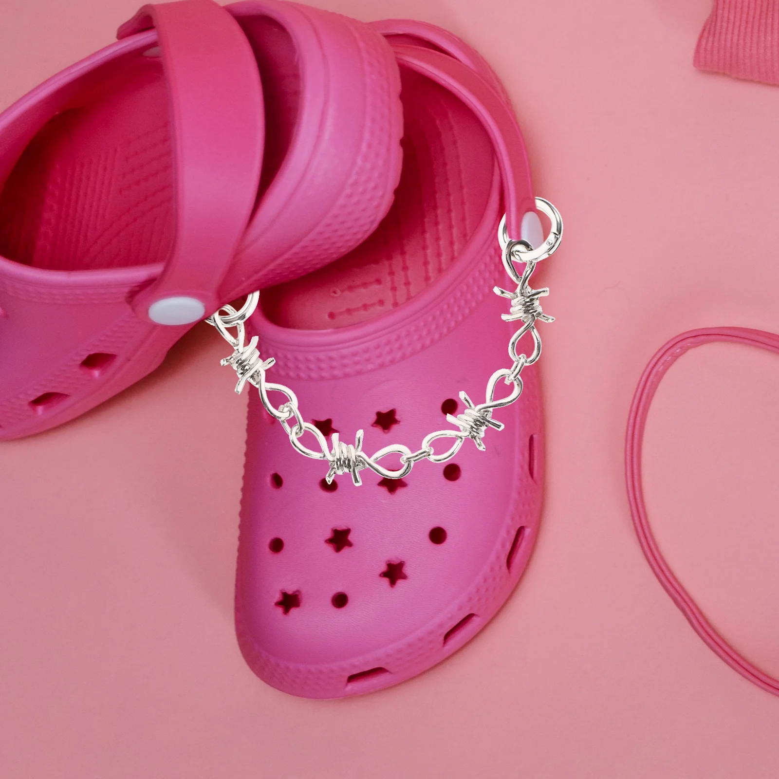 

2Pcs Shoe Chain Metal Alloy Punk Gothic Design Decoration for Sneakers Boots Sandals Fashion Footwear Chains DIY Jewelry