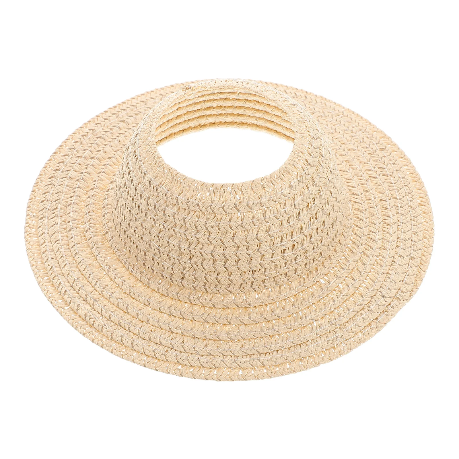 Gesimuleerde stro mini-hoge hoed 17 cm geweven holle ambacht voor doe-het-zelf poppenhuisaccessoires Lichtgewicht handgemaakte zomerdecoratie