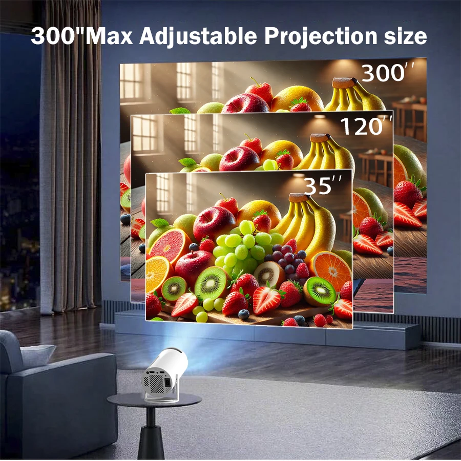 Projector 4K Native HD 1080P Dual Wifi6 Cinema Portable Projetor Built-in Android System suitable for home/outdoor/office image 3