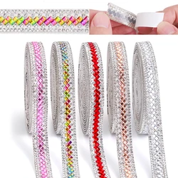 DUCrystal 1Yard Self-Adhesive Crystal Ribbon Rhinestone Trim For DIY Garments Shoes Bags Dresses Decoration