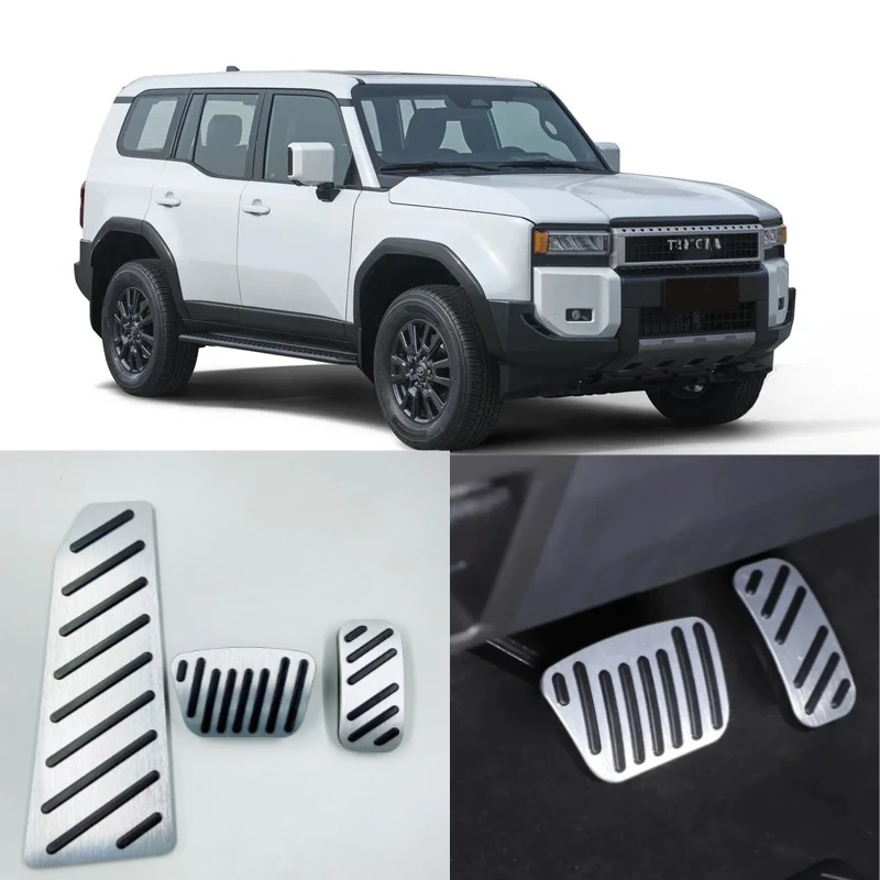

2024 2025 For Toyota Land Cruiser Prado LC250 Car Stainless Steel Pedals Accelerator Clutch Brake Pedal Cover Car Accessories
