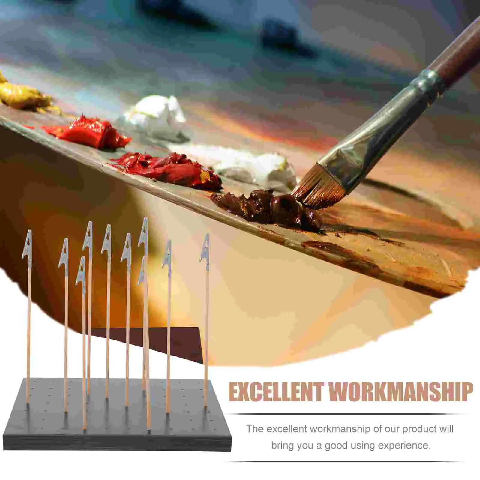 Spray Paint Stand Set Clip DIY Model Coloring Bases Stick Plastic Bamboe Modellen Gereedschap Clips