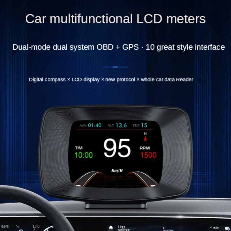 Hud head-up display obd car multi-function LCD instrument P13 car display