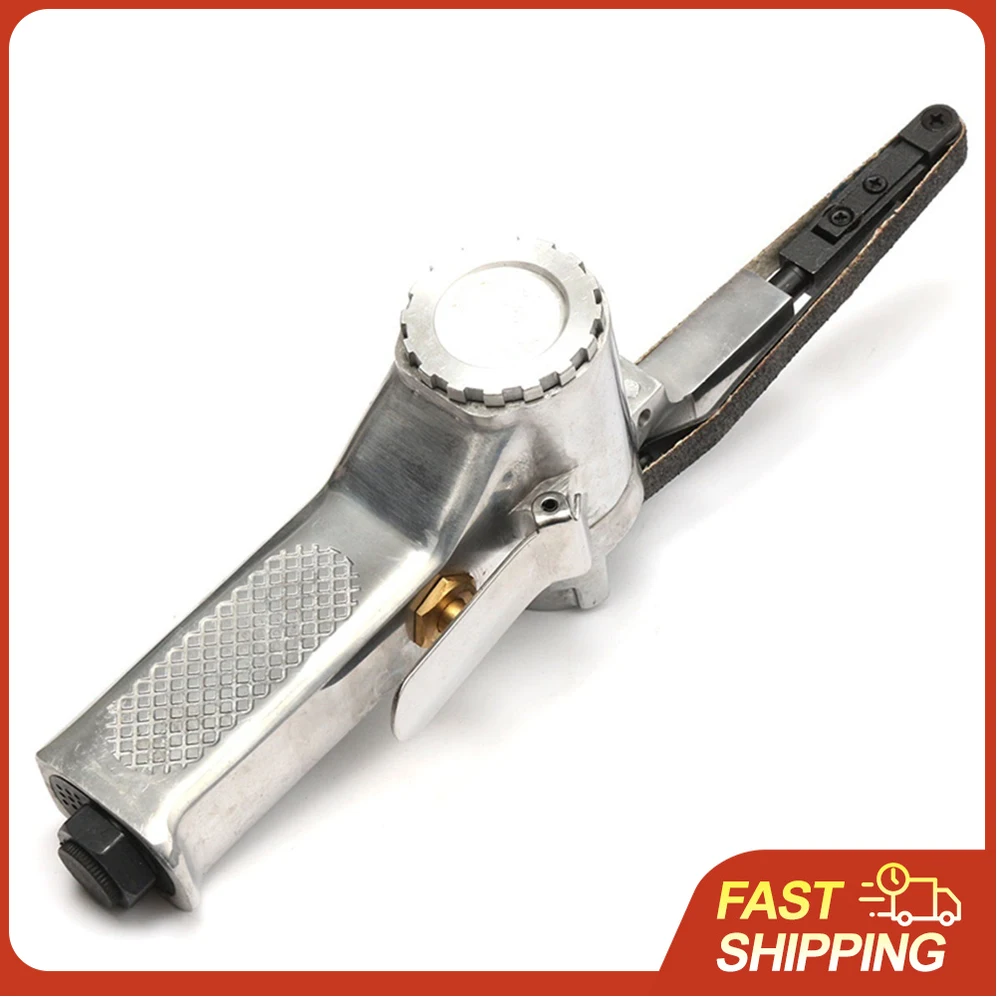 

3/8" Air Belt Sander Air Angle Grinder Angle Grinding Machine with Sanding Belts for Air Compressor Sanding Pneumatic Tool Set
