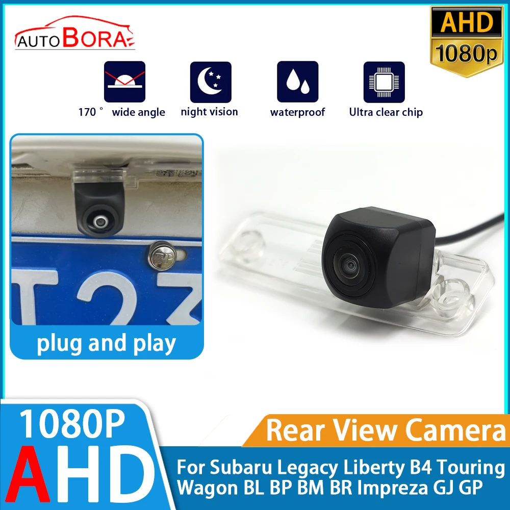 Reverse Parking Car Rear View Camera AHD 1080P Night Vision for Subaru Legacy Liberty B4 Touring Wagon BL BP BM BR Impreza GJ GP