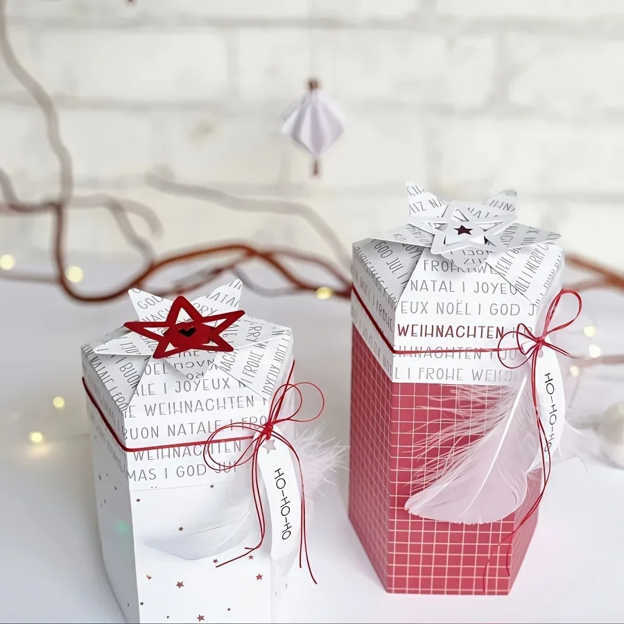 2025 جديد وصول ثلاثية الأبعاد هدية صندوق نجمي قطع معدنية يموت لصنع بطاقة القصاصات سكين قالب شفرة لكمة الاستنسل troqueles