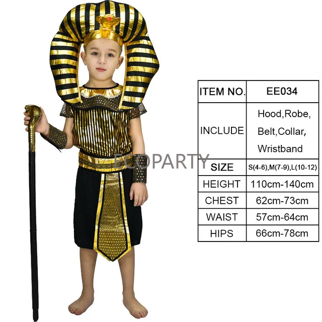 Костюм египетской священной книги для детей, костюмы для Хэллоуина, костюм священника Египта для мальчиков Костюм египетской священной книги для детей, костюмы для Хэллоуина, костюм священника Египта для мальчиков