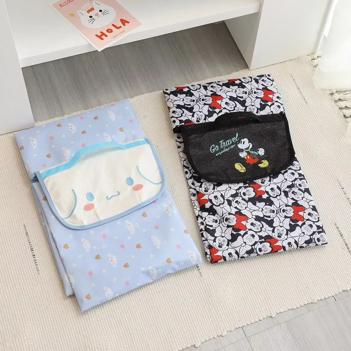 Miniso Kawaii Sanrio Camping Mat Kuromi Accessories Cute Outdoor Wilderness Picnic Lawn Mat Portable Picnic Mats Toys Girls Gift