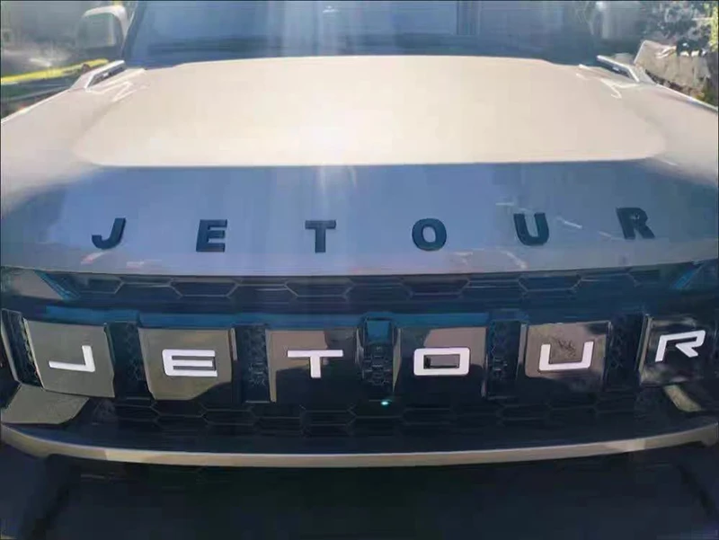Car Hood Letter Logo Fit for JETOUR Traveler T2 Modification 3D Three-dimensional Metal Sticker Letter Frame Car Exterior Parts