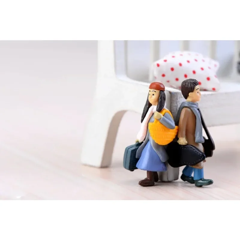 Left Right Couple Miniature Figurines Mossy Micro-landscape Fairy Garden Miniatures  Home Decor Modern Home Decoration
