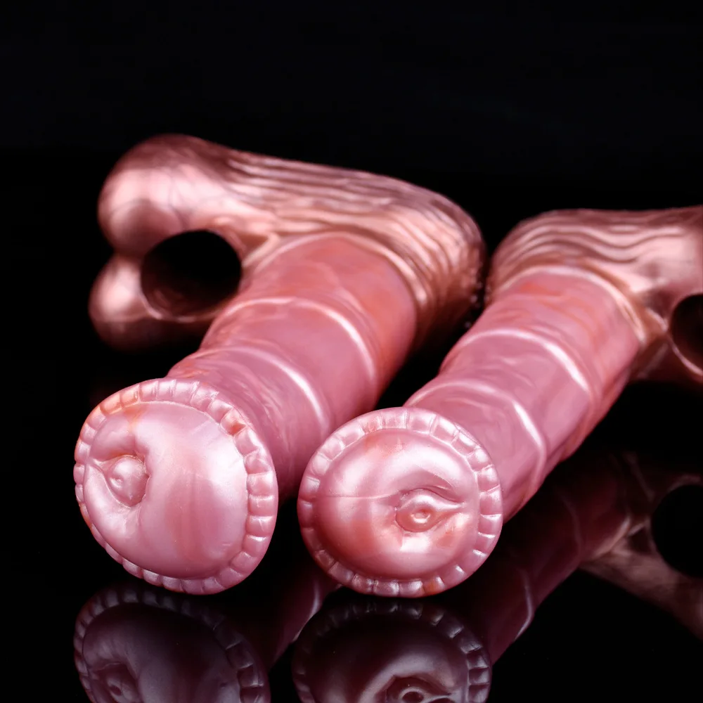 Horse Penis Sheath Mix Color Cock Enlargement Soft Liquid Silicone Wearable Animal Dildo Adult Game Sex Toys For Couples