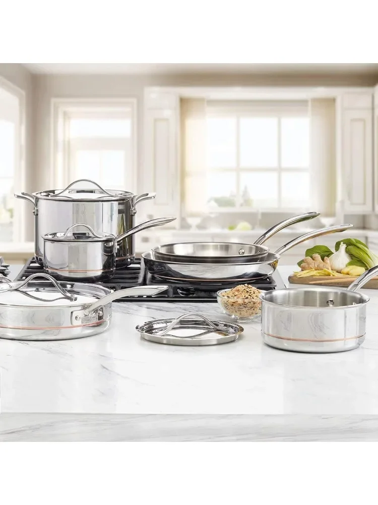 Cooking & Dining›Cookware Pot & Pan Sets, Stainless Steel