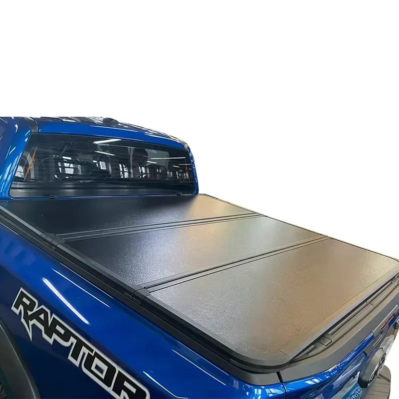 

High Quality 4x4 Pickup Accessories Waterproof Truck Bed Tonneau Cover Hard Tri Cover for Raptor F150 F250 F350