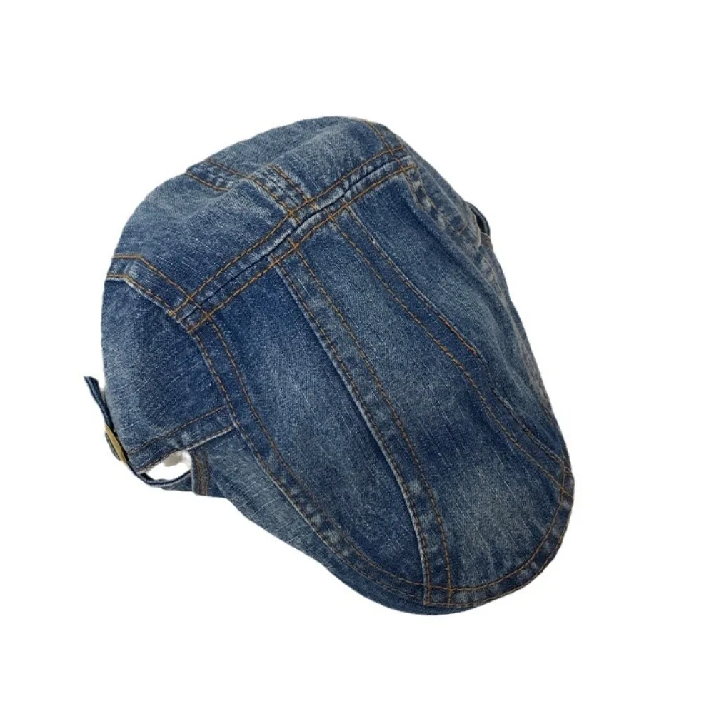

Fashion Washed Denim Beret Y2k Cloth Newsboy Hat Korean Style Visor Forward Hat Outdoor
