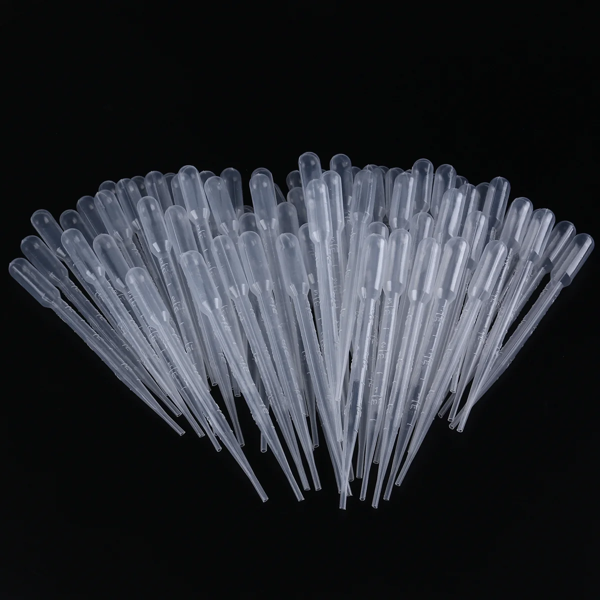 UEETEK 100pcs 3ML Plastic Transfer Pipette Washable Pasteur Pipettes Measuring Pipettors Disposable Dropper for Mixing Acrylic P