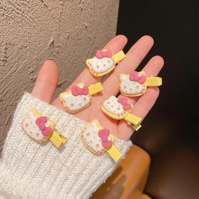 Cartoon Sanrios Hello kittys BB Haarschmuck rosa Mädchen Herz niedlich Kawaii Ausgabe karte Frauen süße Tiara BB Haarschmuck