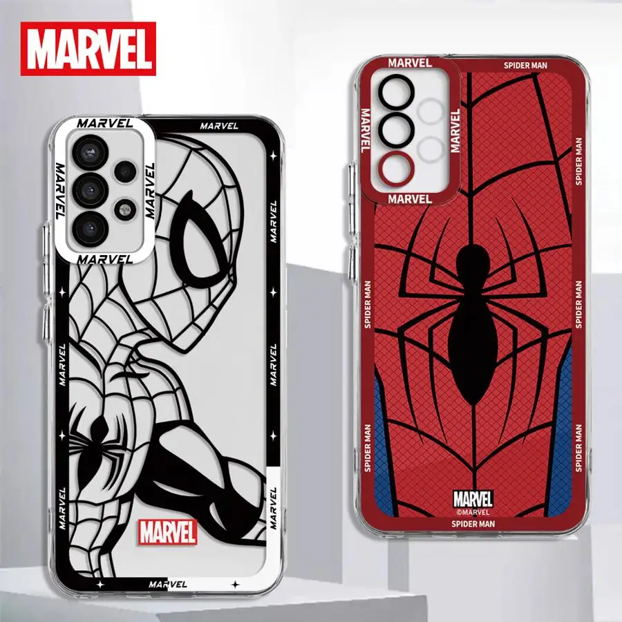 Marvel Spider Man Cool Cover Case for Samsung Galaxy A35 A55A53 A54 A73 A34 A33 A25 A24 A13 A14 A15 Clear Soft Shell