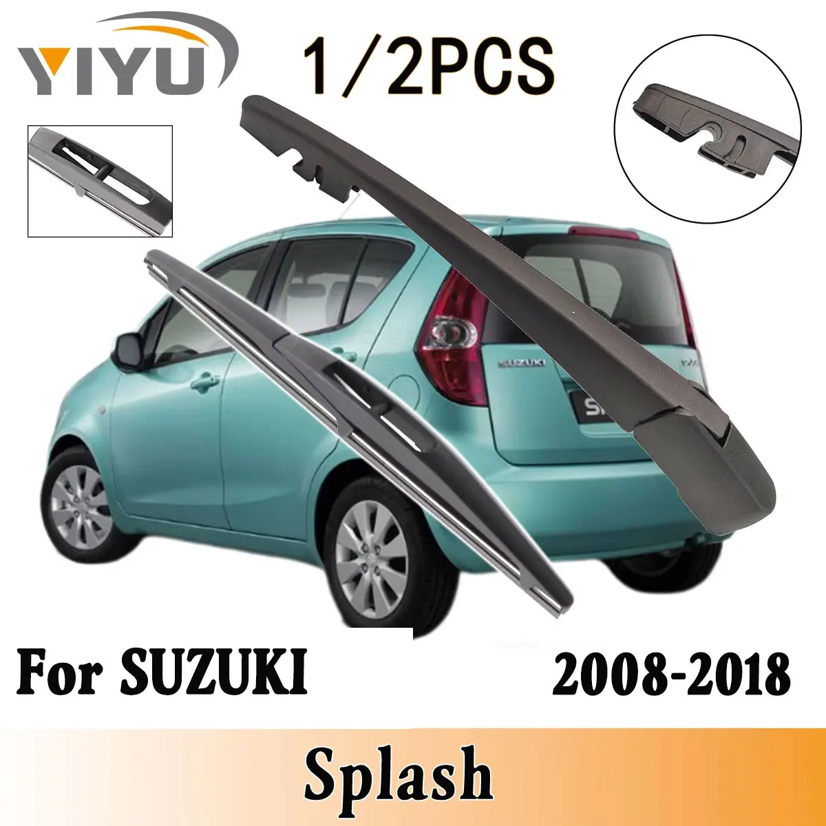 1/2PCS Heckscheibenwischerblatt Wischerarm Kit für Suzuki Splash 2008--2018 Windschutzscheibe Windschutzscheibe Heckbürsten