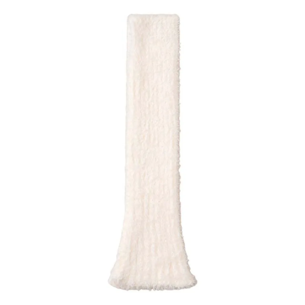 

Foot Cover Japanese Style Furry Leg Warmers 45cm Coral Fleece Long Tube Sock Y2K Solid Color Lolita Boots Cover Cosplay Use