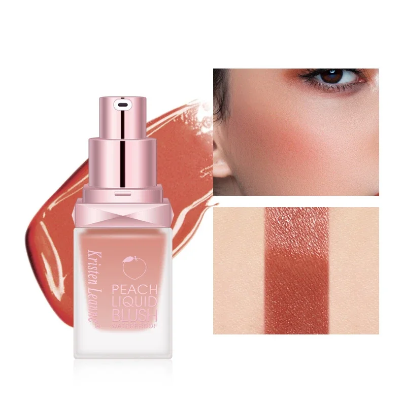 Vloeibare Blush Matte Velve Natuurlijke Gladde Wang Blusher Make-Up Rouge Gepigmenteerde Face Blusher Romige Duurzame Make-Up Tool