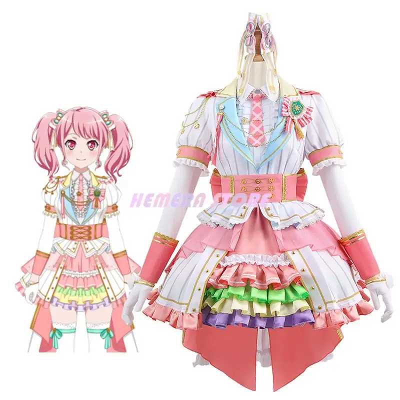 Anime bangdream aya maruyama jogo cosplay traje papel festa lolita vestidos define natal dia das bruxas carnaval freeshipping