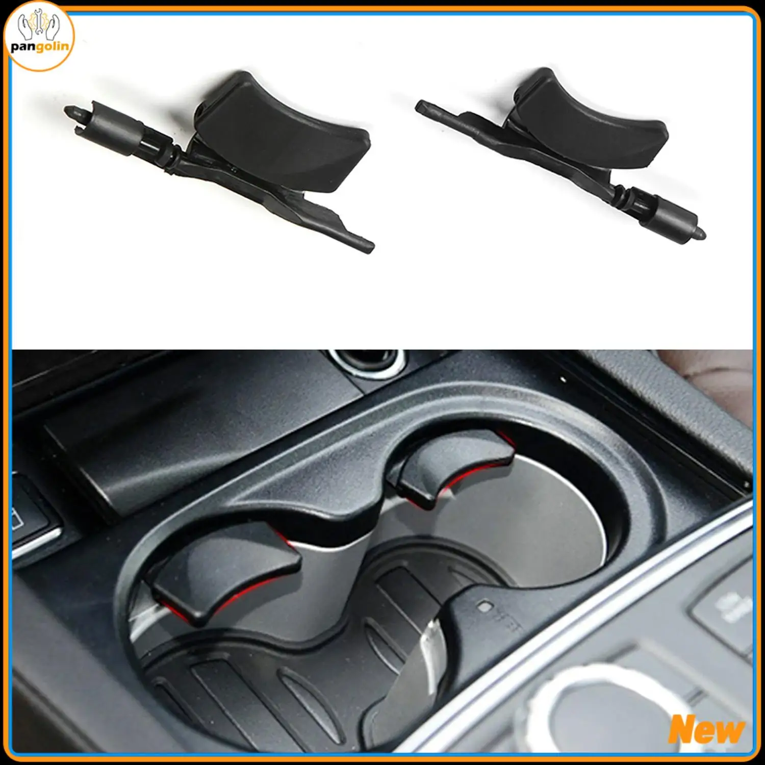 2pcs Center Console Cup Holder Retractable Buckle 1666806402 For 2013-2019 Mercedes W166 X166