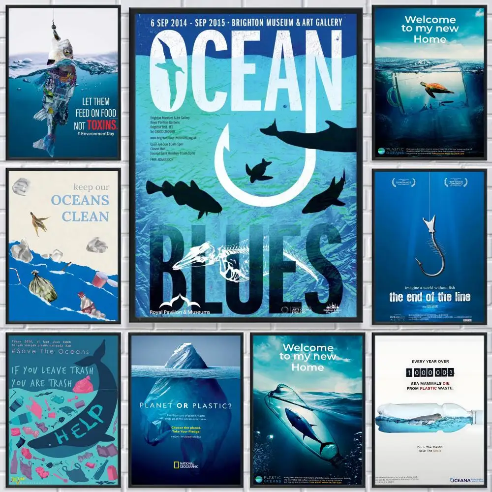 

Protect the Marine Environment Poster HD Print Personalized Canvas Wall Mural Art Photos for Living Room Home Decor Durable