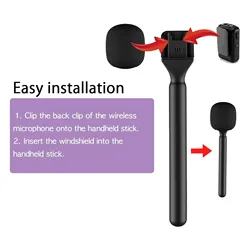 홀리랜드 무선 마이크 거치대 스탠드, 마이크 핸들 마운트 어댑터, Lark M1 C1 150 Synco G1 Movo 마이크 거치대