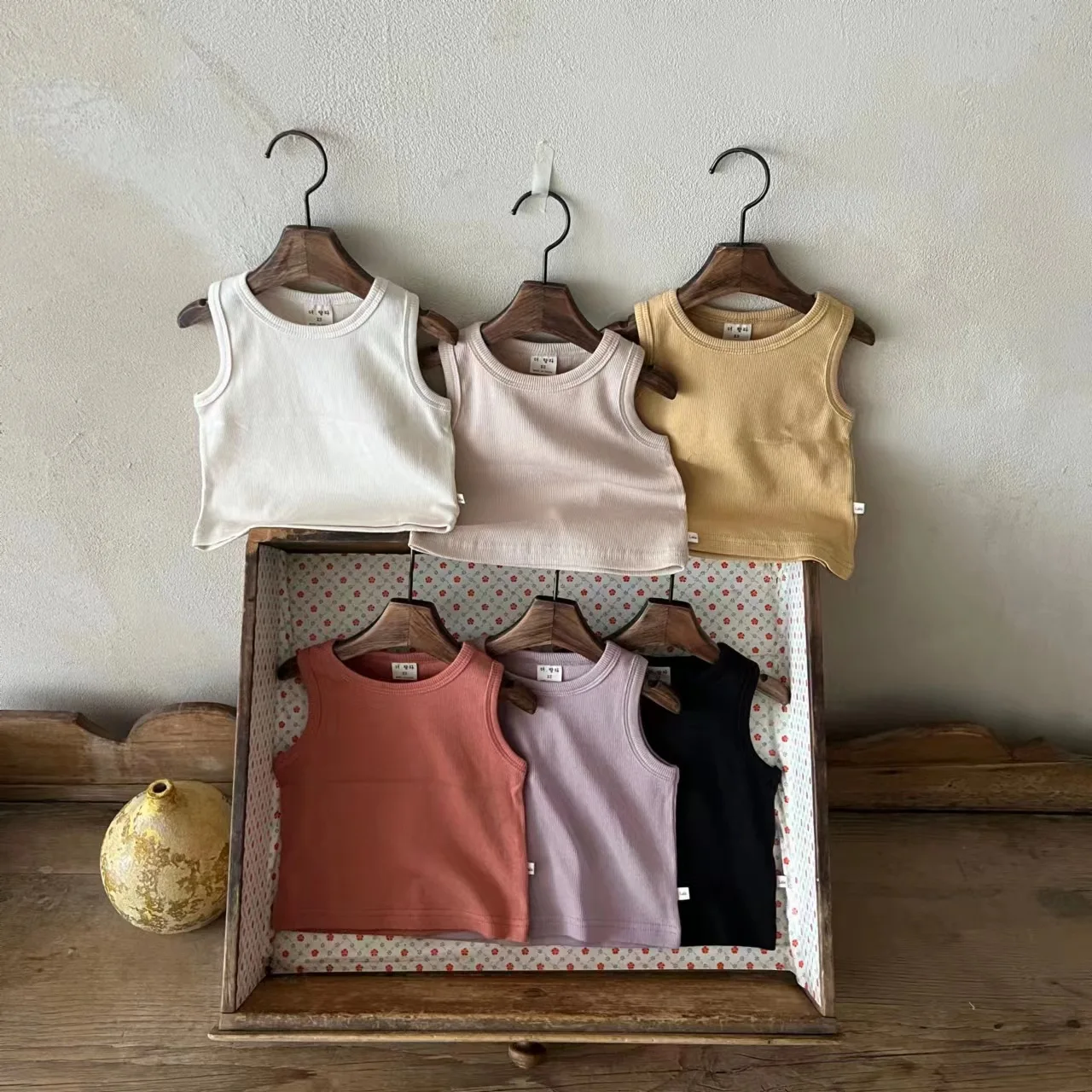 2026 Summer New Baby Sleeveless Vest Thin Cotton Infant Girl Solid Vest Toddler Boy Breathable T Shirts Cute Kids Clothes 3