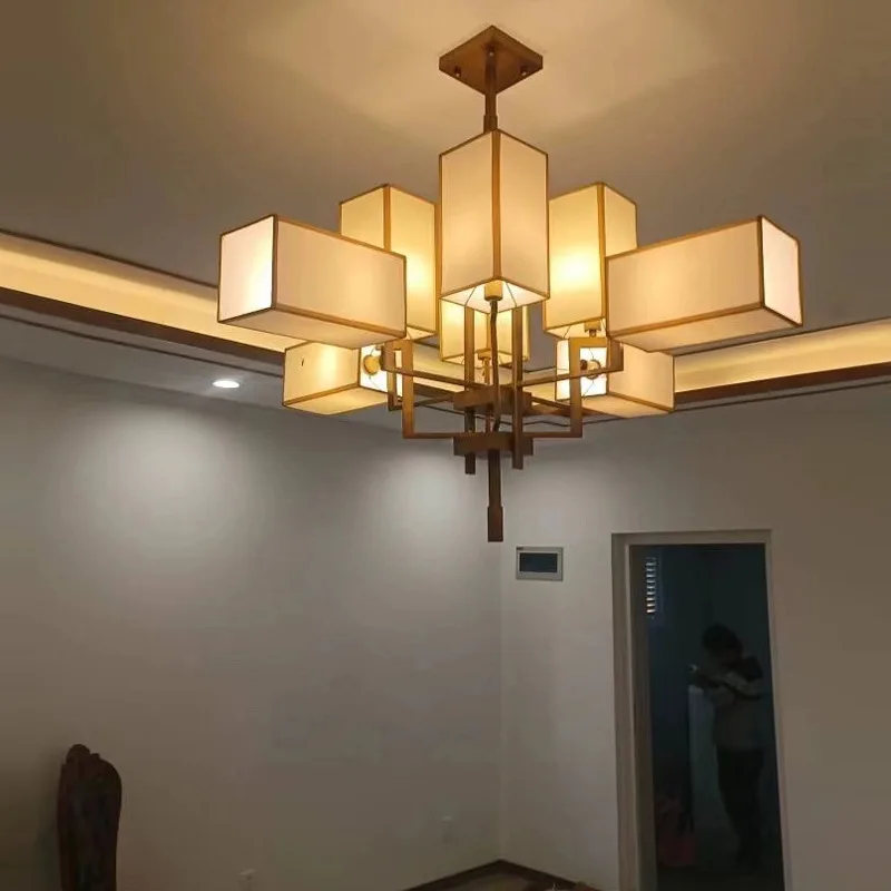 New Chinese creative living room lamp designer likes style simple atmosphere bedroom lamp hotel lobby project chandelier