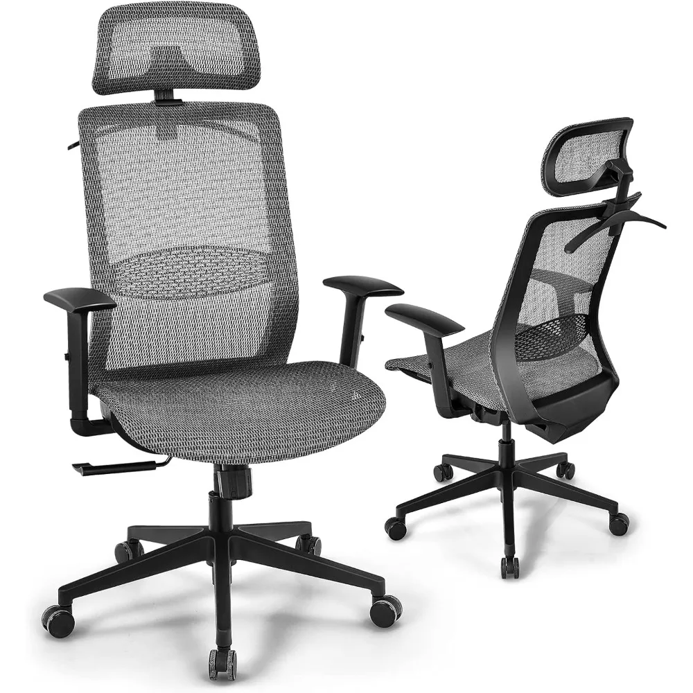 

"adjustable ergonomic mesh chair with swivel, recline, and lumbar support"