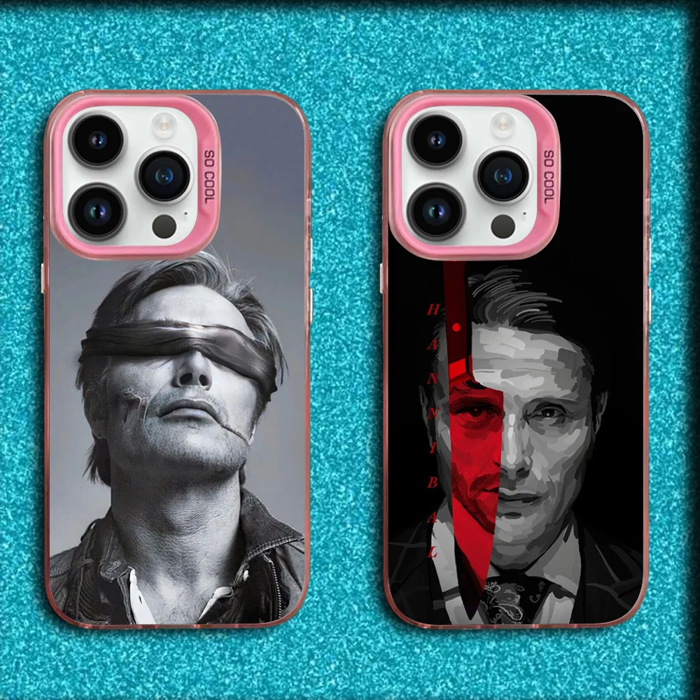 

Actor M-Mads Mikkelsen Phone Case For iPhone 16,15,14,13,12,11,Mini,Pro,MAX Pink Matte Silicone Cover
