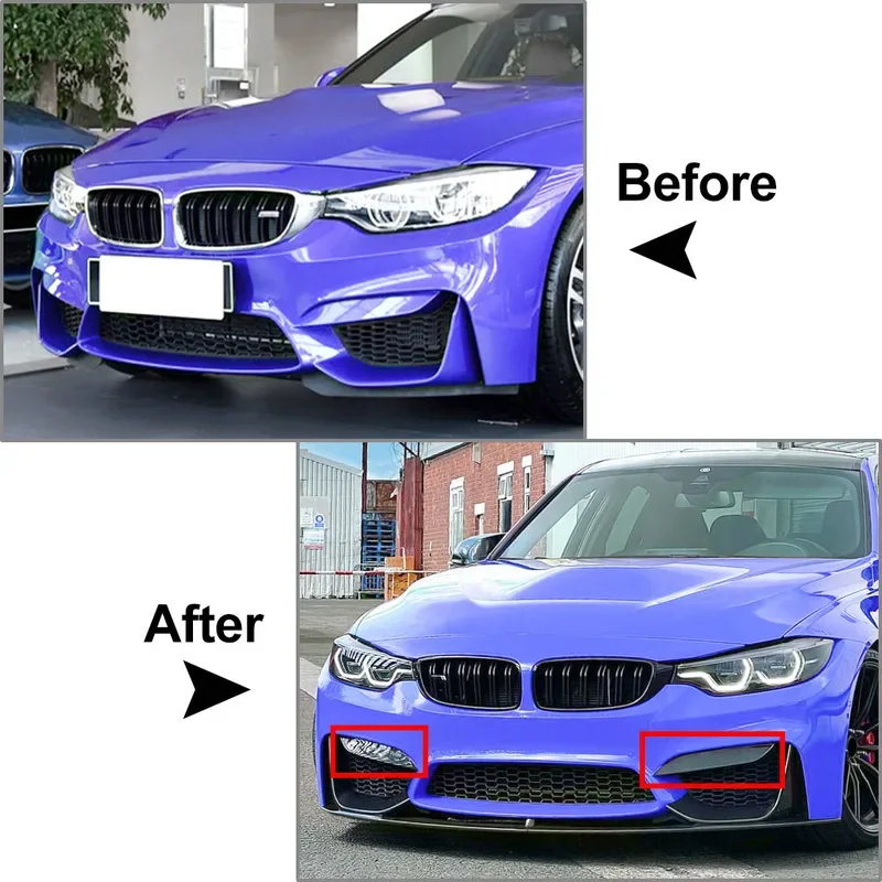 자동차 앞 범퍼 사이드 스플리터 스포일러 트림 BMW F80 F81 M3 F82 F83 M4 2014 2015 2016 2017 2018 2019 2020 썸네일 6