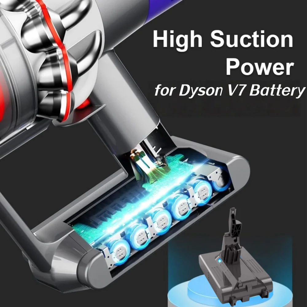 

21.6V Rechargeable Li-ion Battery Replacement for Dyson V7 SV11 Trigger/Animal/Fluffy/Car+Boat/Absolute Handheld.