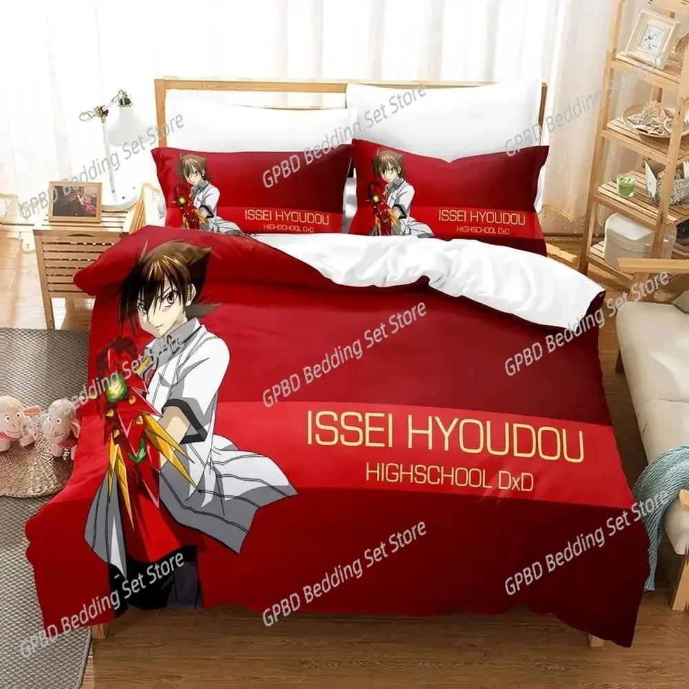

New Kawaii High School DxD Bedding Set Single Twin Full Queen King Size Bed Set Adult Kid Bedroom Duvet cover Sets Anime Bed