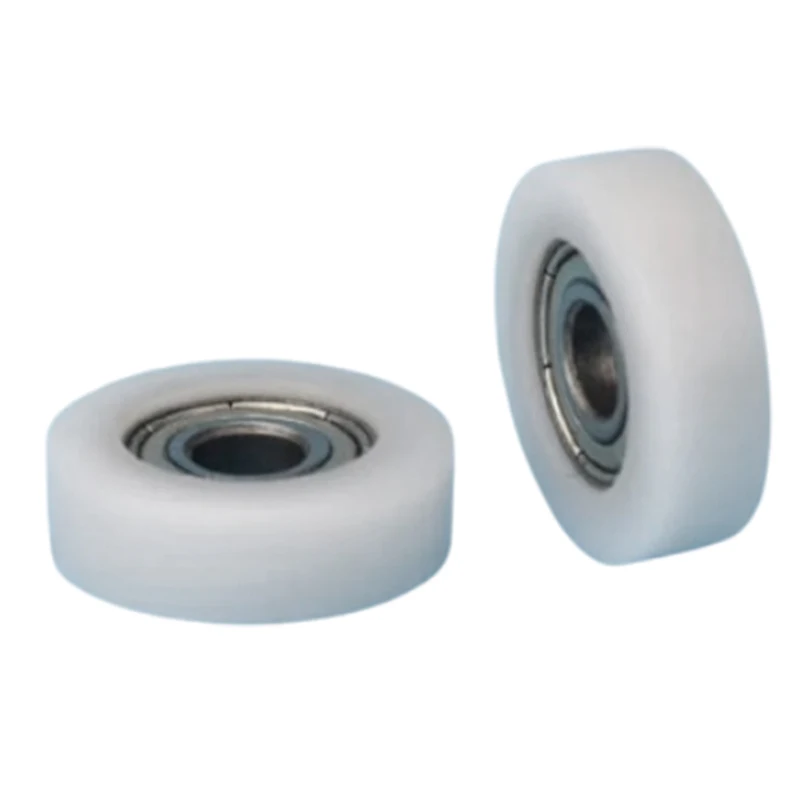 Polia de nylon com roda planar 6*22*7mm, polia de rolamento de esferas pom, roda transportadora deslizante
