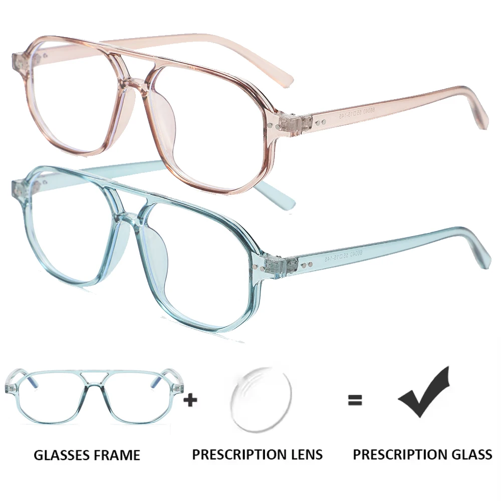 

Classic Aviator Prescription Glasses Photochromic Eyeglasses Myopia Eyewear Anti-Blue Light Pilot Optical Eyeglasses for Men