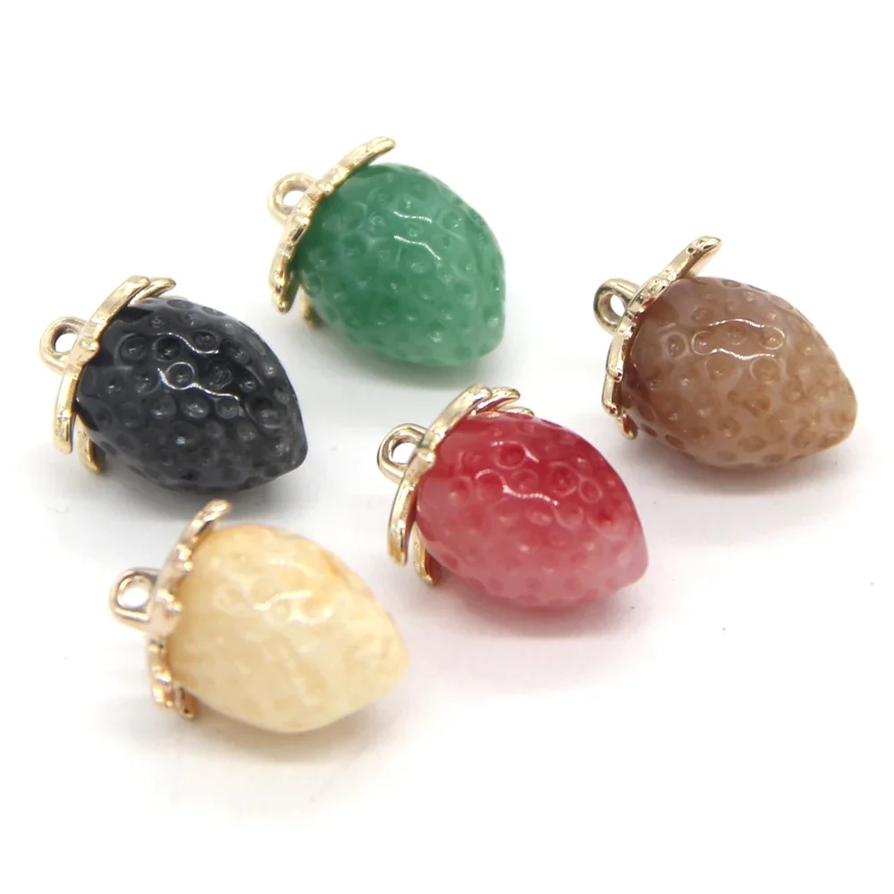 DOTOLLE Cute Strawberry Gold Metal Shank Buttons For Clothes Women Coat Suit Blazer Knit Handmade Decorations Sewing Accessories