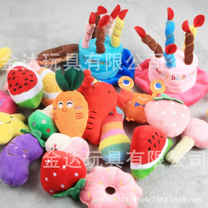 Wholesale of popular pet products, dog plush toys, bite resistant pet toys, fruit and sound toys