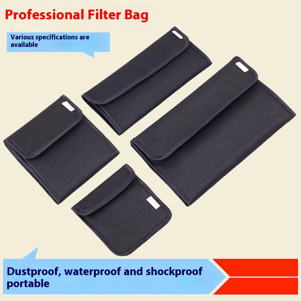 1 2 3 4 6 Slot Foldable Lens Filter bag Pouch Case For UV CPL ND Color Filter Wallet  Adapter Ring Storage Bag Holder New