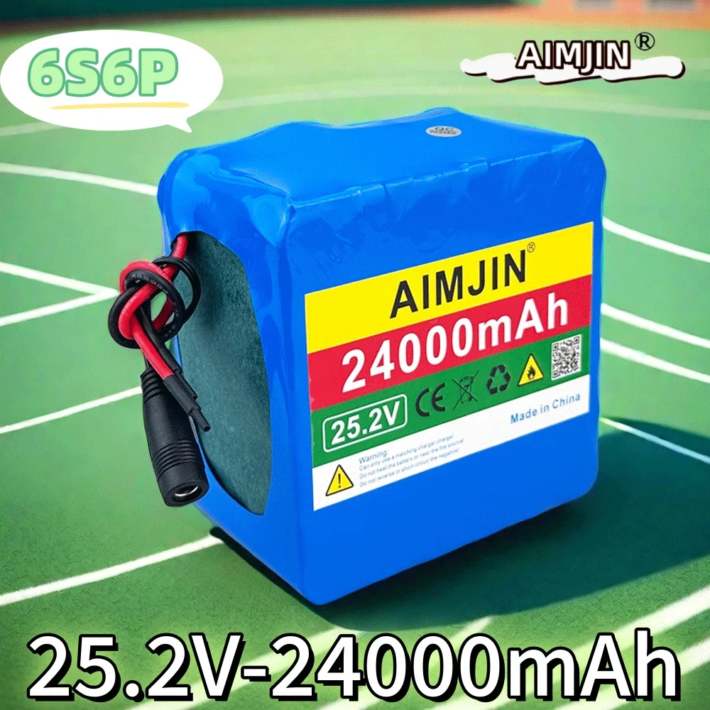 

24000mAh 25.2V 6S6P Large-Capacity Lithium Battery Pack ,For E-Bike Scooter+Charger