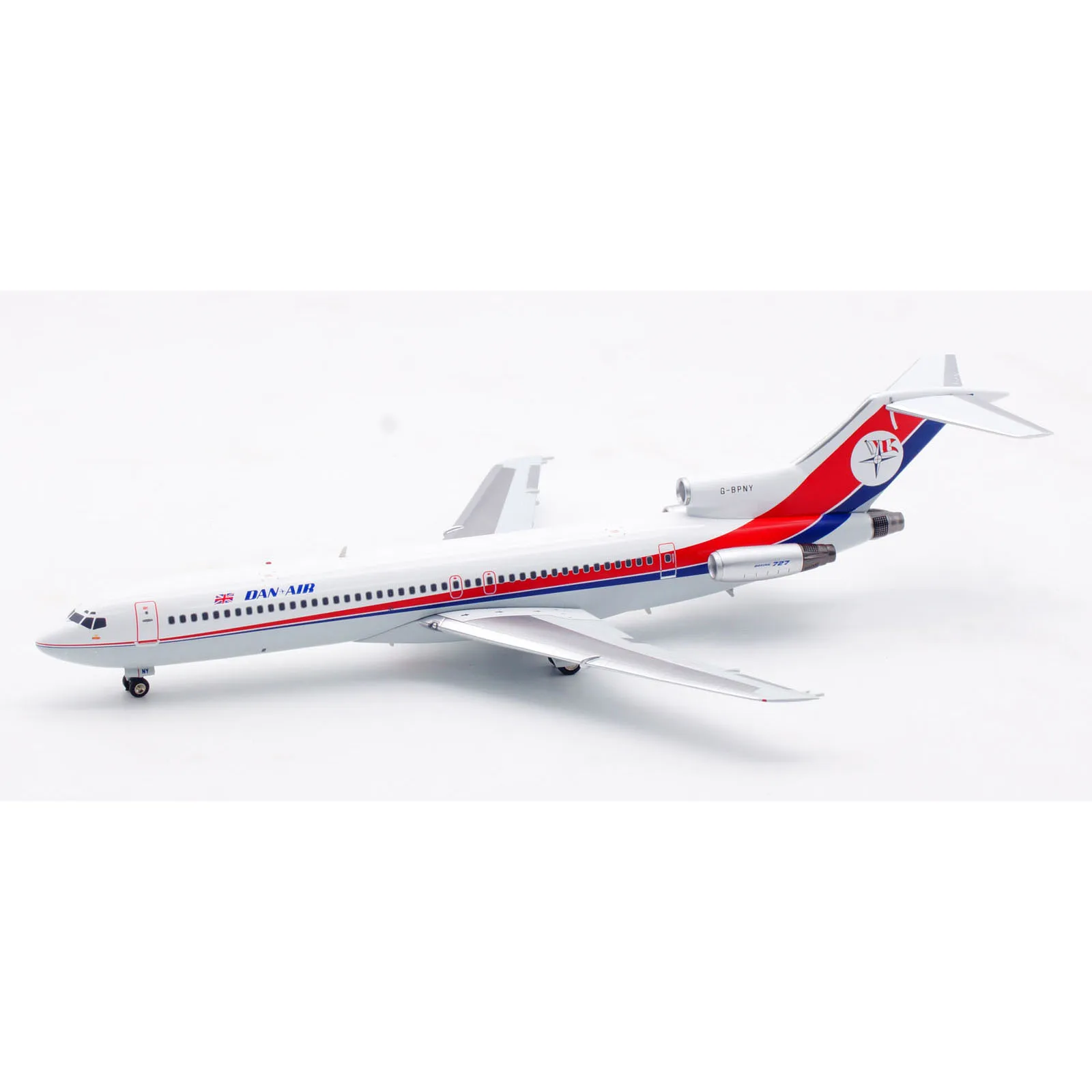 IF722DA0724 سبيكة تحصيل طائرة هدية تدفق 1:200 دان إير لندن بوينغ B727-200 دييكاست طائرة نموذج طائرة G-BPNY