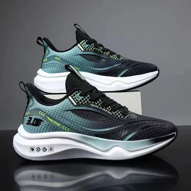 

Non Slip Sneakers for Men Autumn Mesh Fabric Shoe Leisure Thick Soled Sportshoes Wear-Resistant Anti Collision Casual Shoes 2025